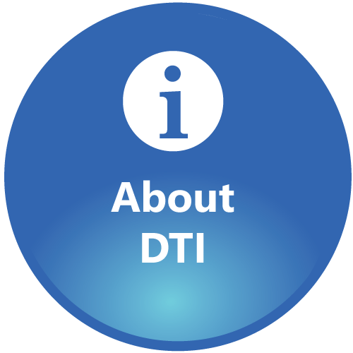About DTI blue icon